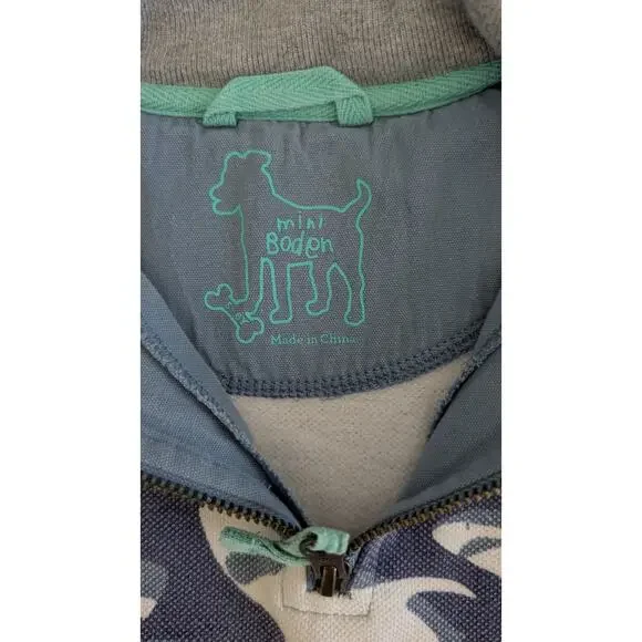 Mini Boden Shark Quarter Zip Pullover - Picture 3 of 8